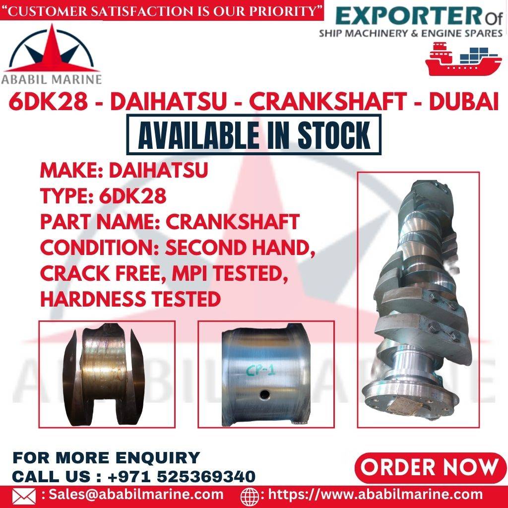 6DK28 - DAIHATSU - CRANKSHAFT - DUBAI Ababil Marine