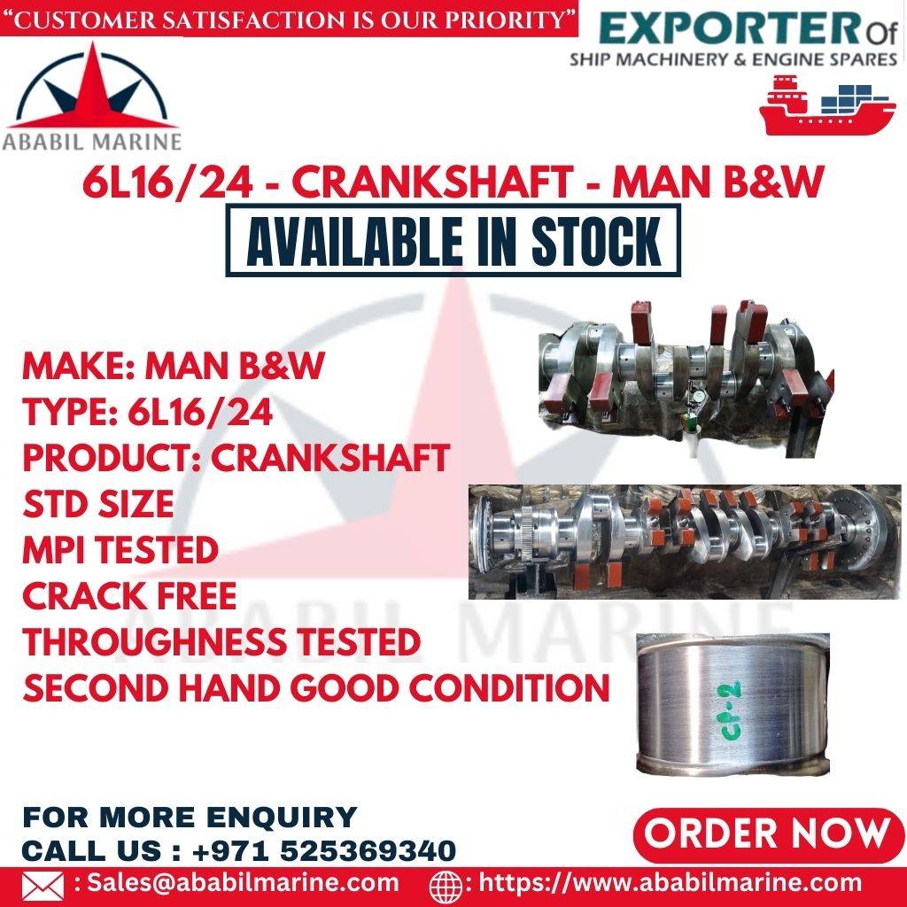 6L16/24 - CRANKSHAFT - MAN B&W  Ababil Marine