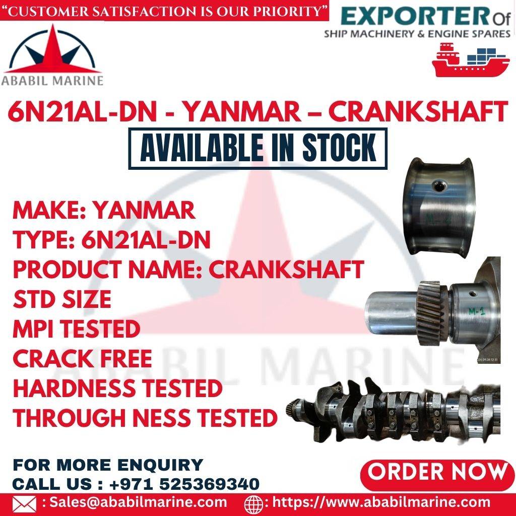 6N21AL-DN - YANMAR – CRANKSHAFT Ababil Marine