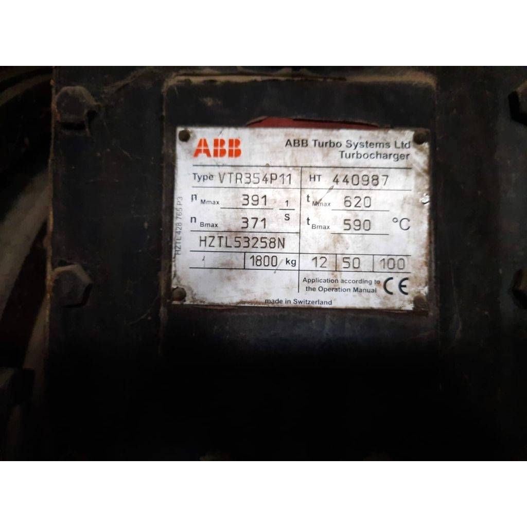 ABB VTR 354P11 TURBOCHARGER by Ababil Marine Refurbished ABB VTR 354P11 TURBOCHARGER supplier
