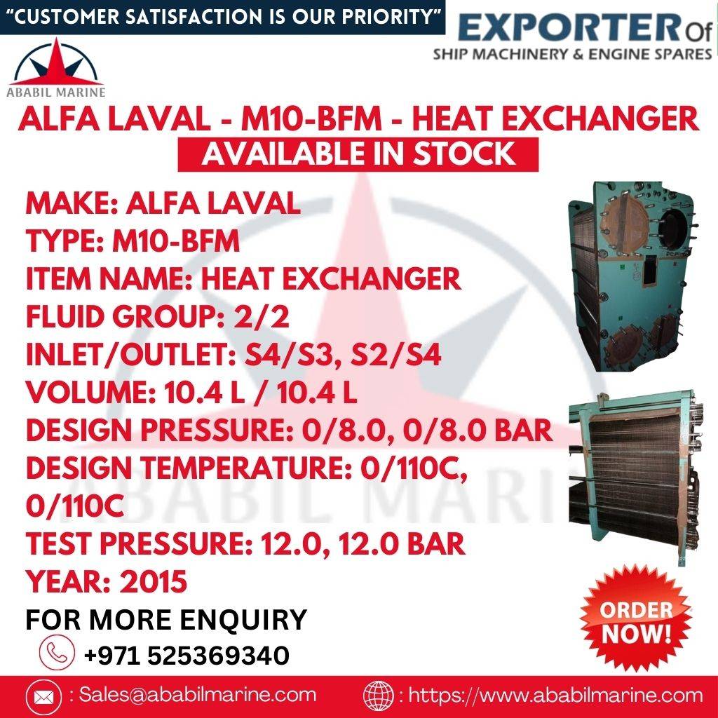ALFA LAVAL - M10-BFM - HEAT EXCHANGER Ababil Marine