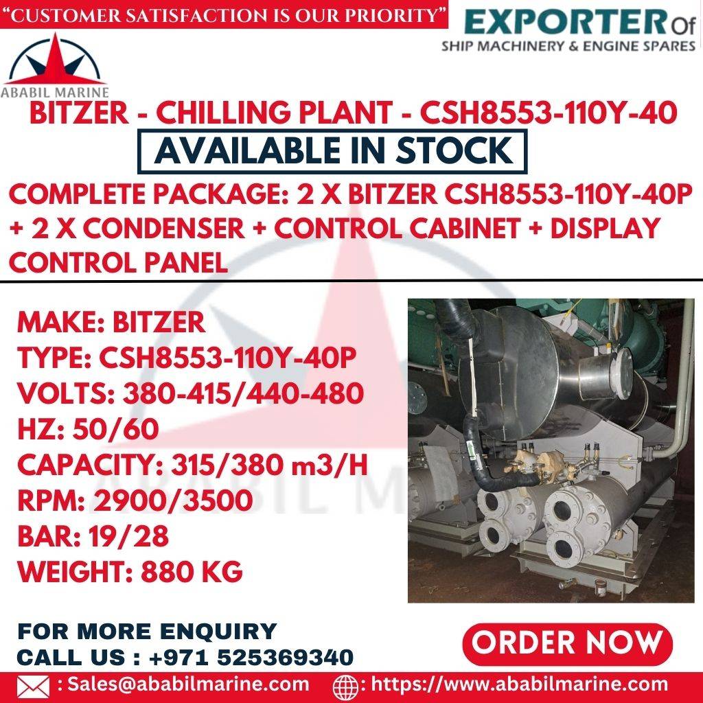 BITZER - CHILLING PLANT - CSH8553-110Y-40P Ababil Marine