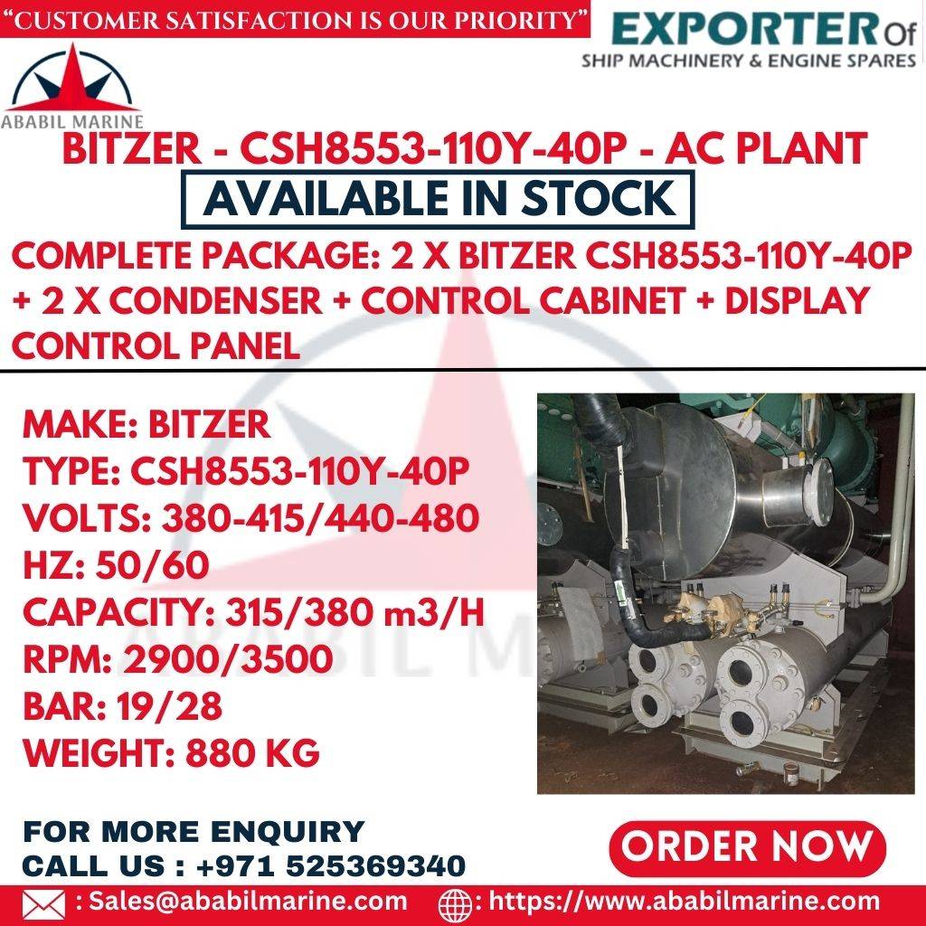 BITZER - CSH8553-110Y-40P - AC PLANT Ababil Marine