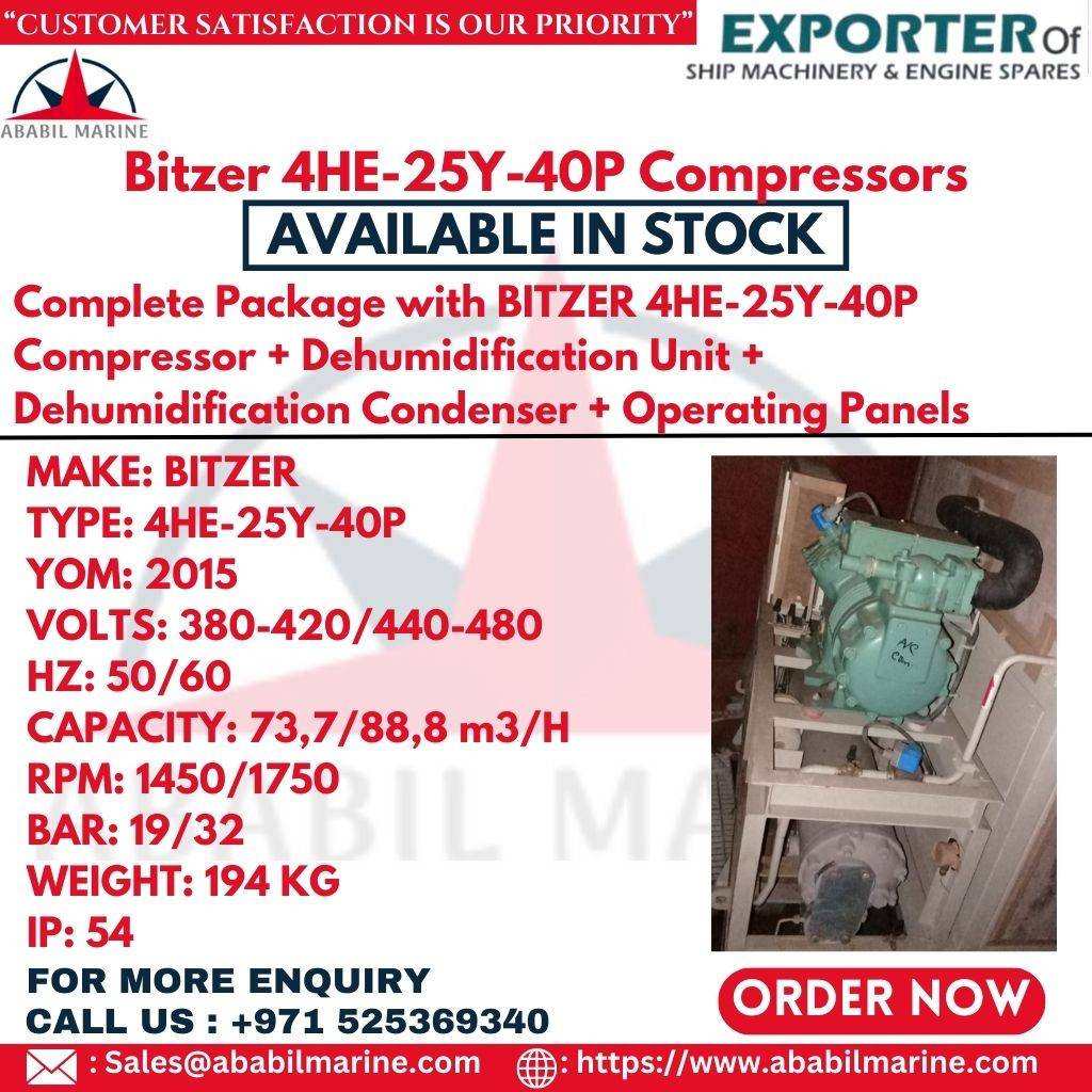 Bitzer 4HE-25Y-40P Compressors Ababil Marine