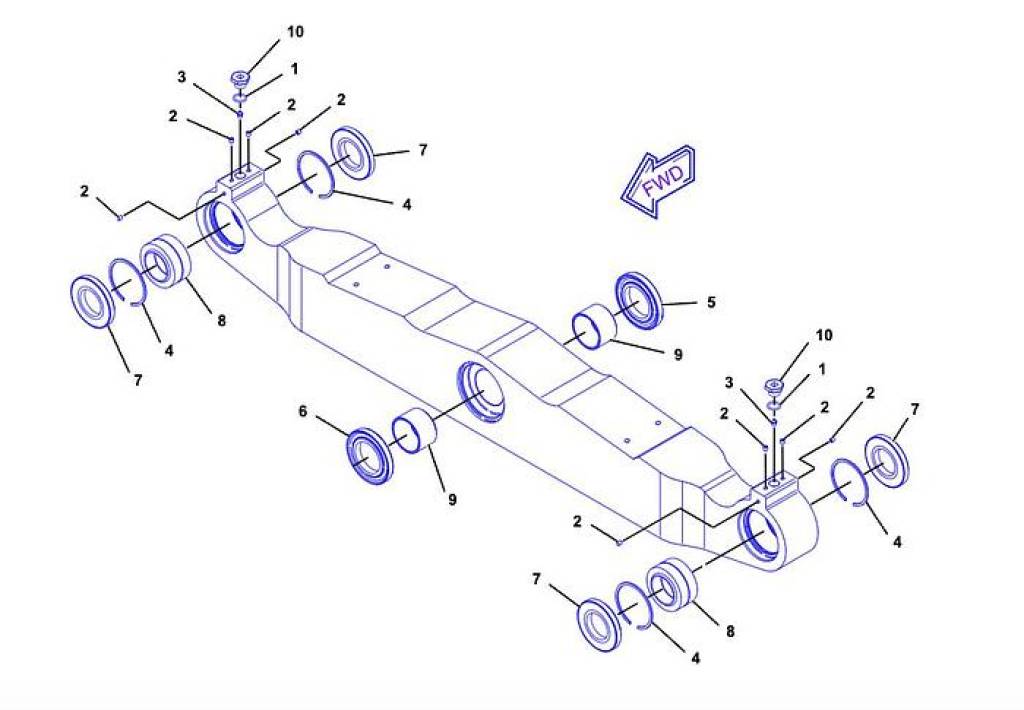 Caterpillar D8R II / D8R Tractor Equalizer Bar Assembly Ababil Marine