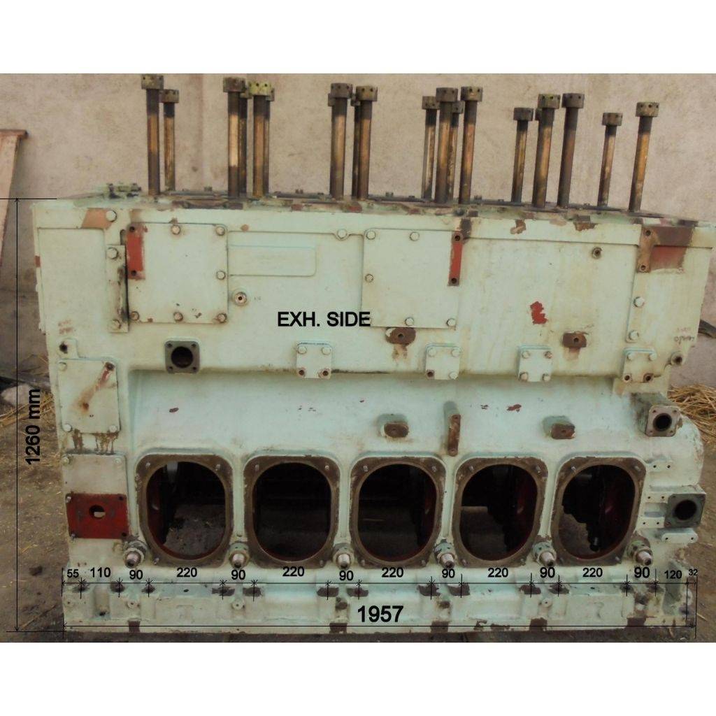 DAIHATSU 5DK20 CRANKSHAFT, CYLINDER BLOCK & BED PLATE Ababil Marine