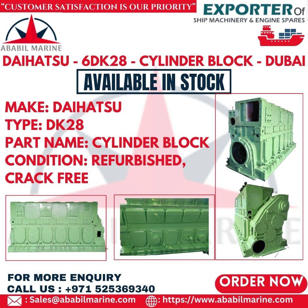 DAIHATSU - 6DK28 - CYLINDER BLOCK - DUBAI Ababil Marine