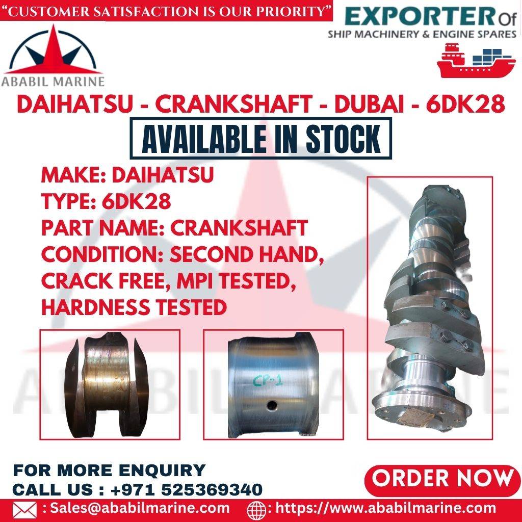 DAIHATSU - CRANKSHAFT - DUBAI - 6DK28 Ababil Marine