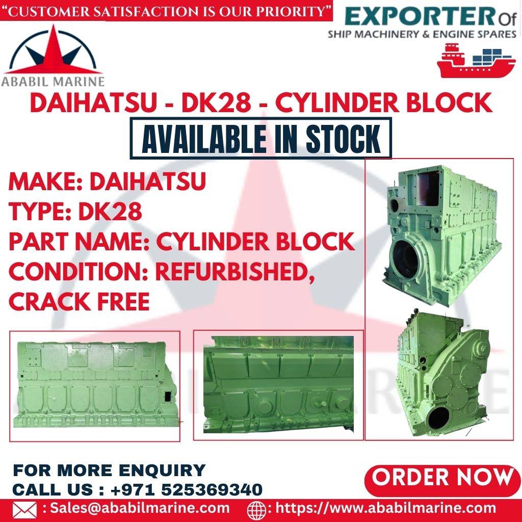 DAIHATSU - DK28 - CYLINDER BLOCK Ababil Marine