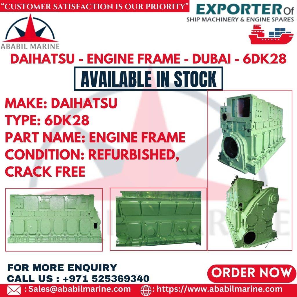 DAIHATSU - ENGINE FRAME - DUBAI - 6DK28 Ababil Marine