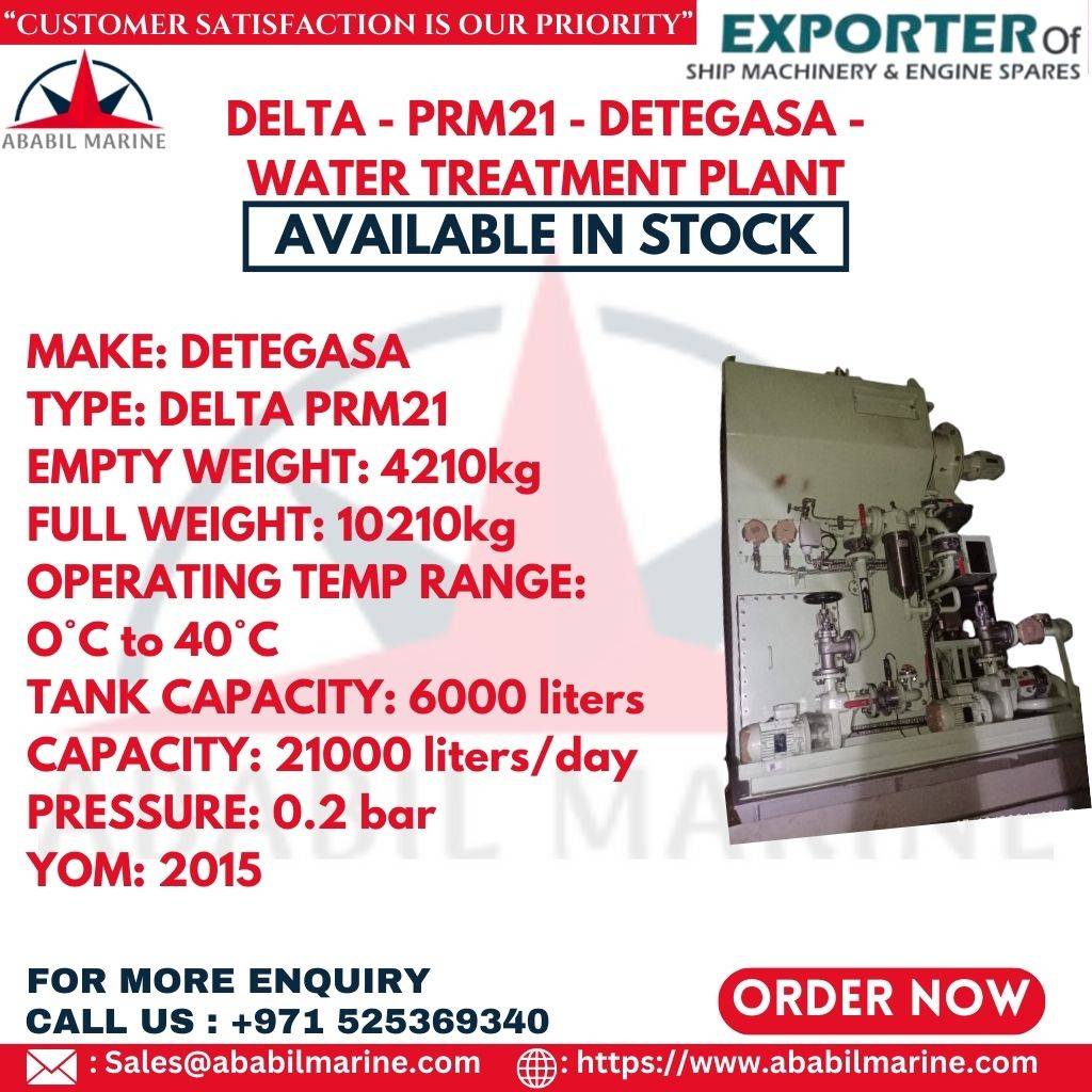 DELTA - PRM21 - DETEGASA - WATER TREATMENT PLANT Ababil Marine