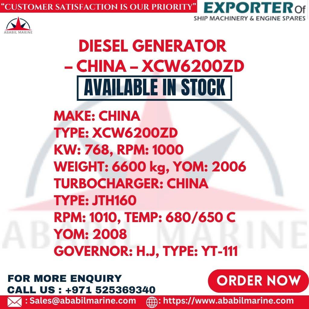 DIESEL GENERATOR – CHINA – XCW6200ZD Ababil Marine