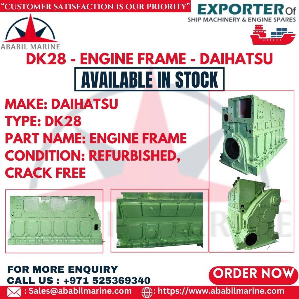DK28 - ENGINE FRAME - DAIHATSU Ababil Marine
