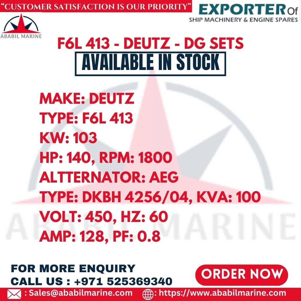 F6L 413 - DEUTZ - DG SETS Ababil Marine