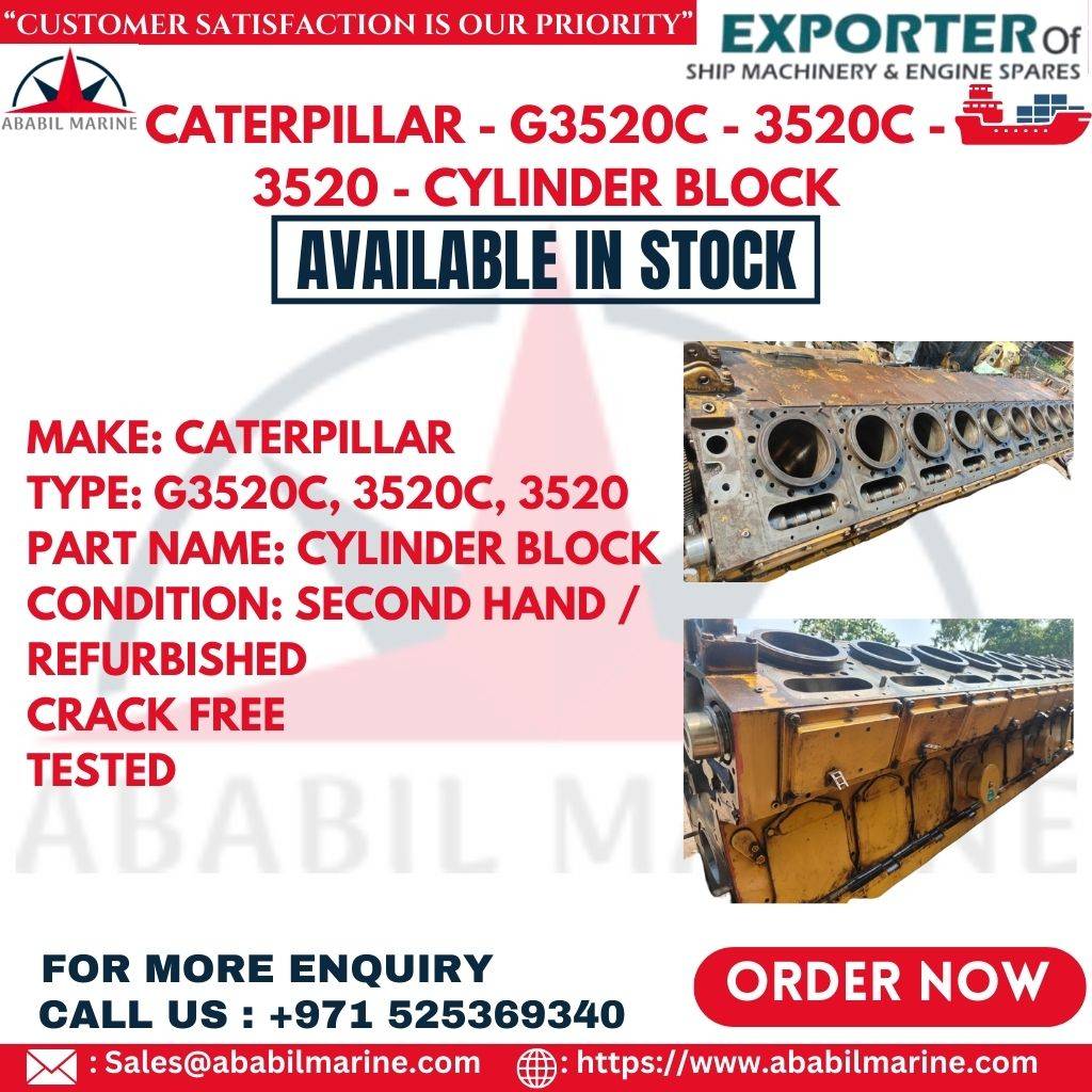 G3520C - CATERPILLAR - CYLINDER BLOCK Ababil Marine