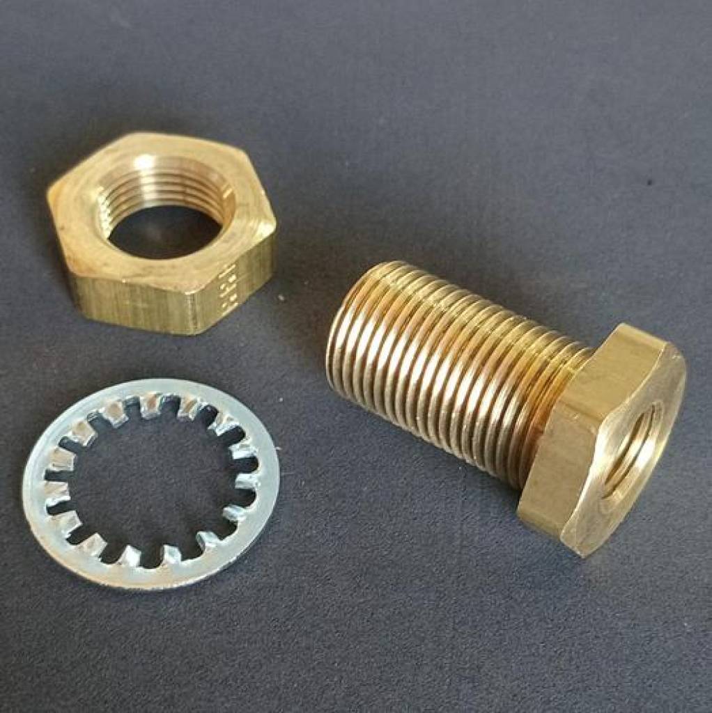 Galvanized Steel Straight Fluid Transport Adapter with NPTF Connector Ababil Marine