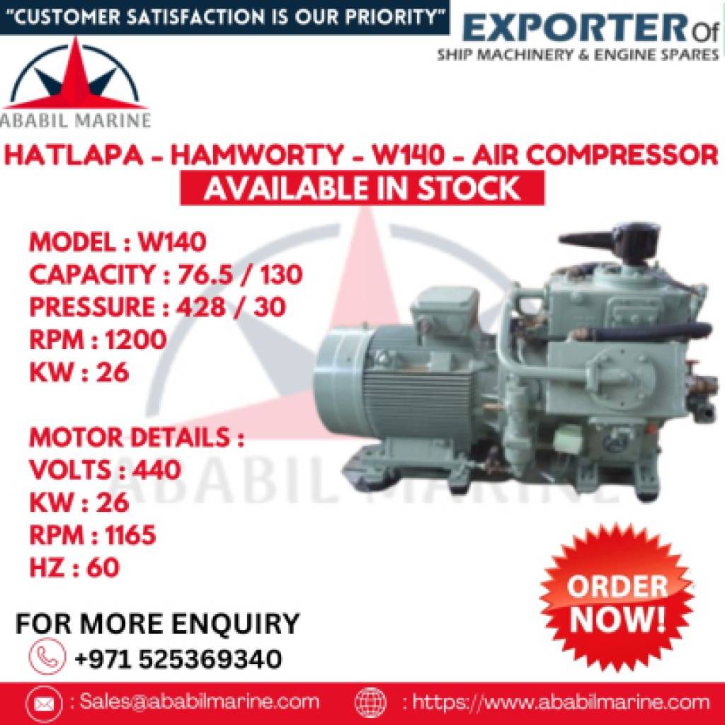 HATLAPA - HAMWORTY - AIR COMPRESSOR - W-140 Ababil Marine