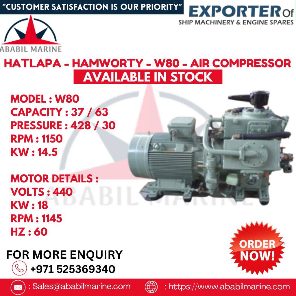 W80  - HATLAPA - HAMWORTY - AIR COMPRESSOR Ababil Marine
