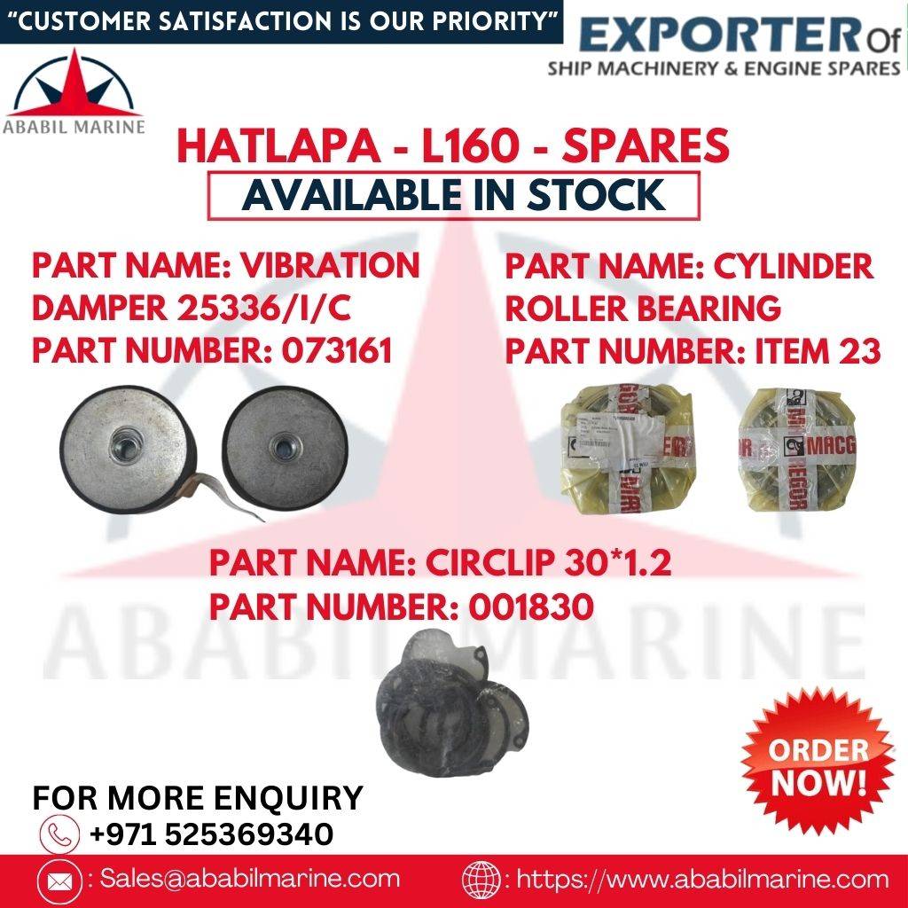 HATLAPA - L160 - SPARES - VIBRATION DAMPER 25336/I/C - 073161 Ababil Marine