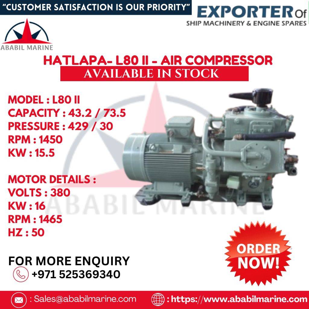 L80 II  - HATLAPA - AIR COMPRESSOR Ababil Marine