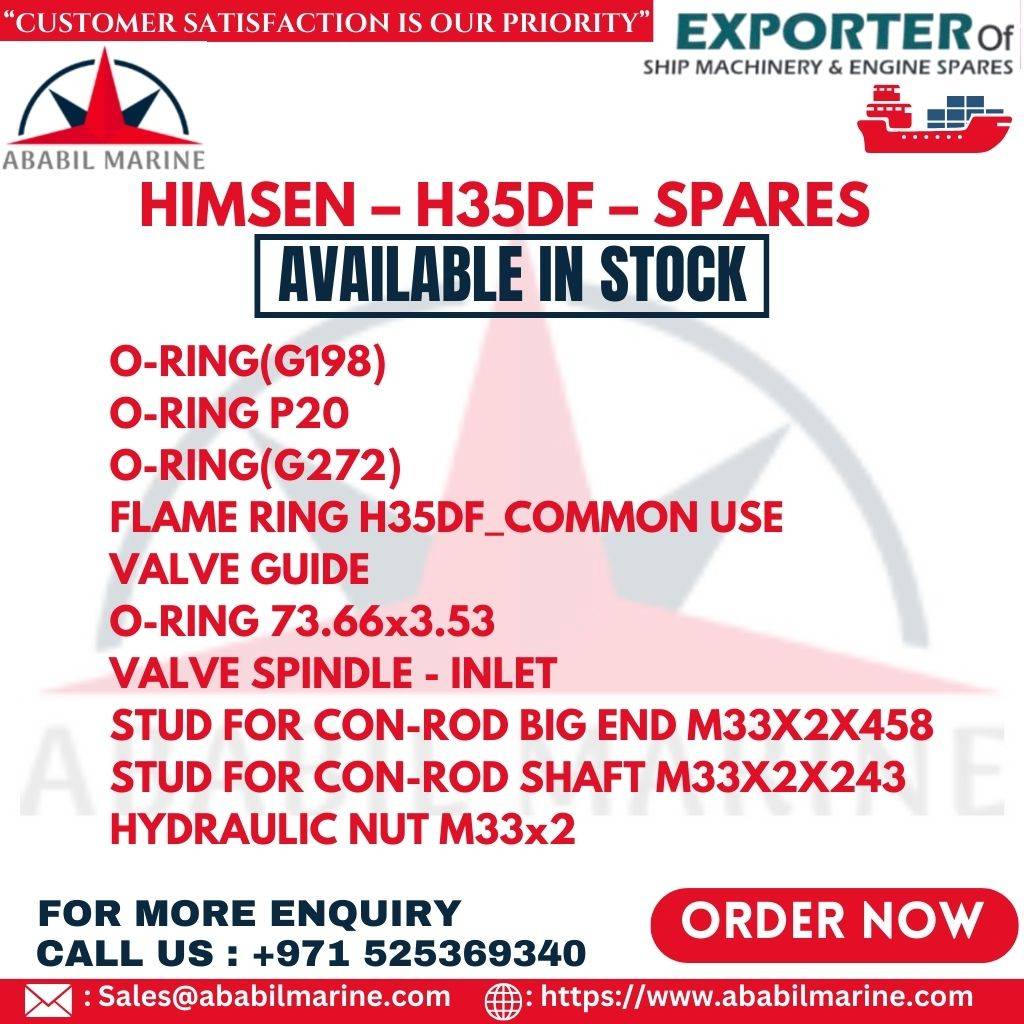 HIMSEN – H35DF – SPARES – O-RING 73.66x3.53 – LDFV21400-417 Ababil Marine