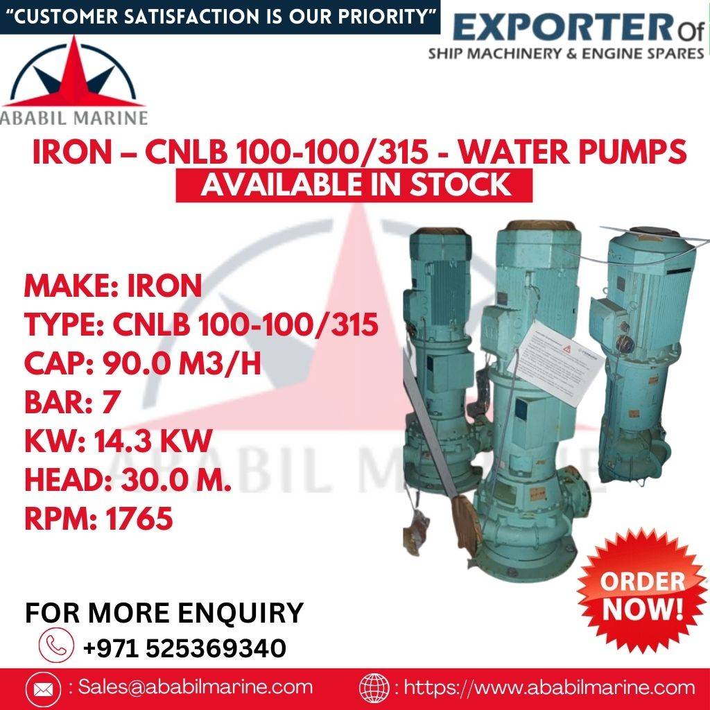 IRON – CNLB 100-100/315 - WATER PUMPS  Ababil Marine
