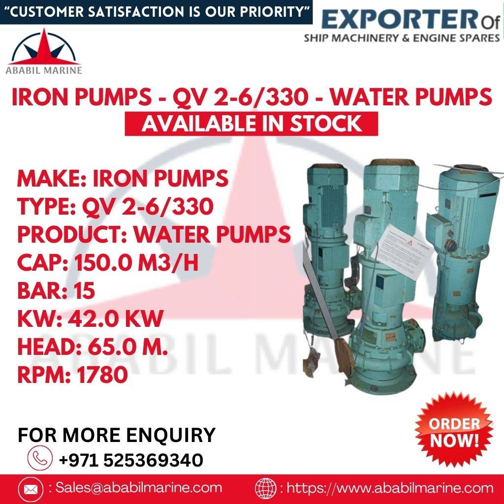 IRON PUMPS - QV 2-6/330 - WATER PUMPS Ababil Marine