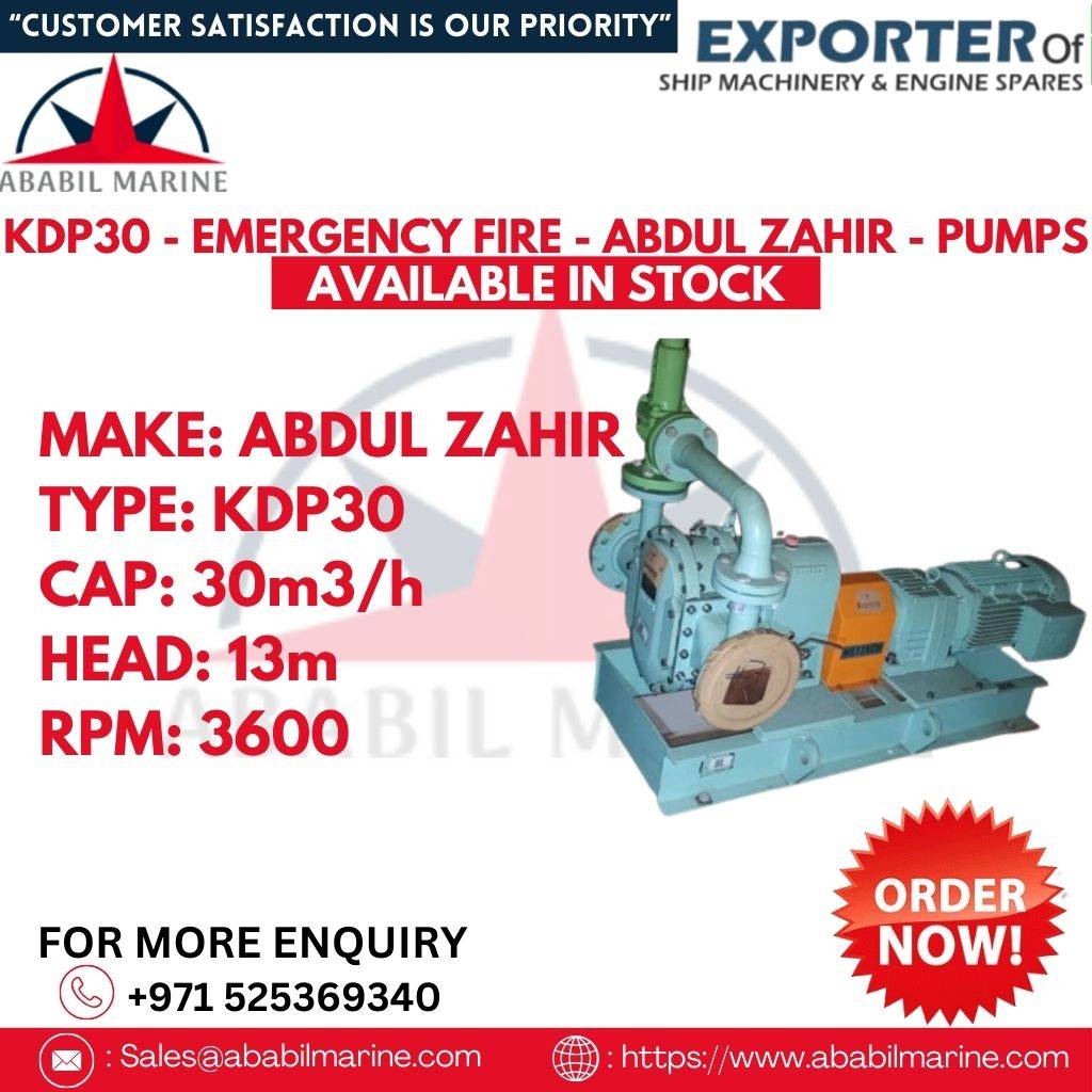 KDP30 - EMERGENCY FIRE - ABDUL ZAHIR - PUMPS Ababil Marine