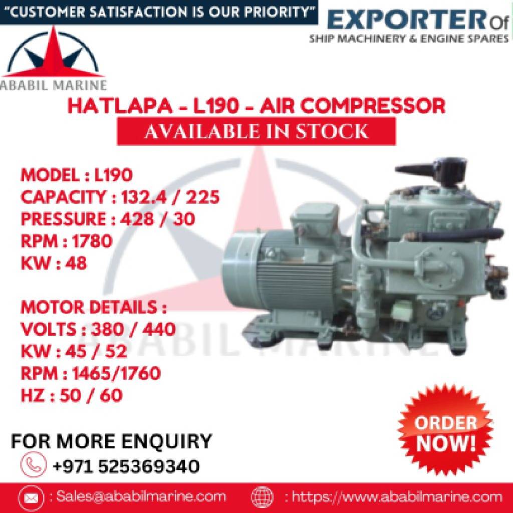 HATLAPA - L-190 - AIR COMPRESSOR Ababil Marine