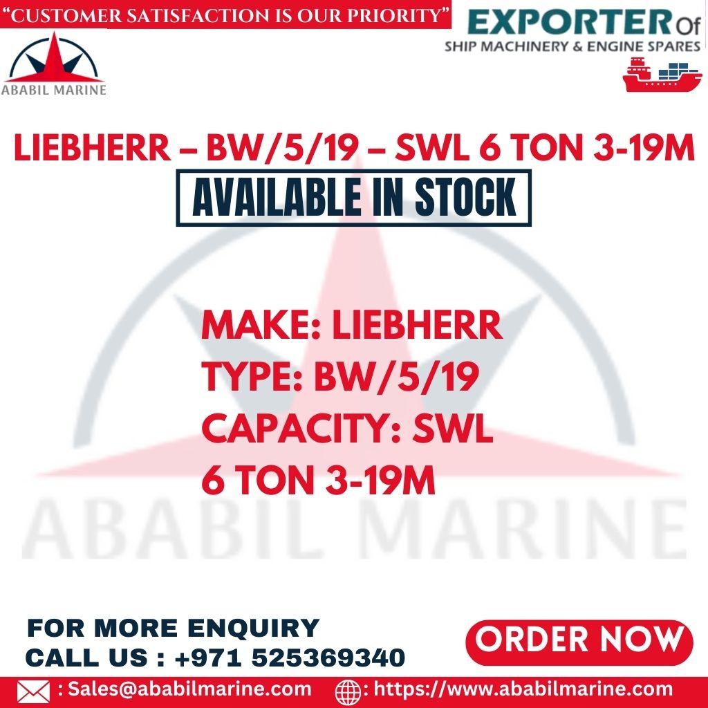 LIEBHERR – BW/5/19 – SWL 6 TON 3-19M Ababil Marine