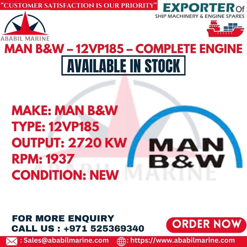 MAN B&W – 12VP185 – COMPLETE ENGINE Ababil Marine