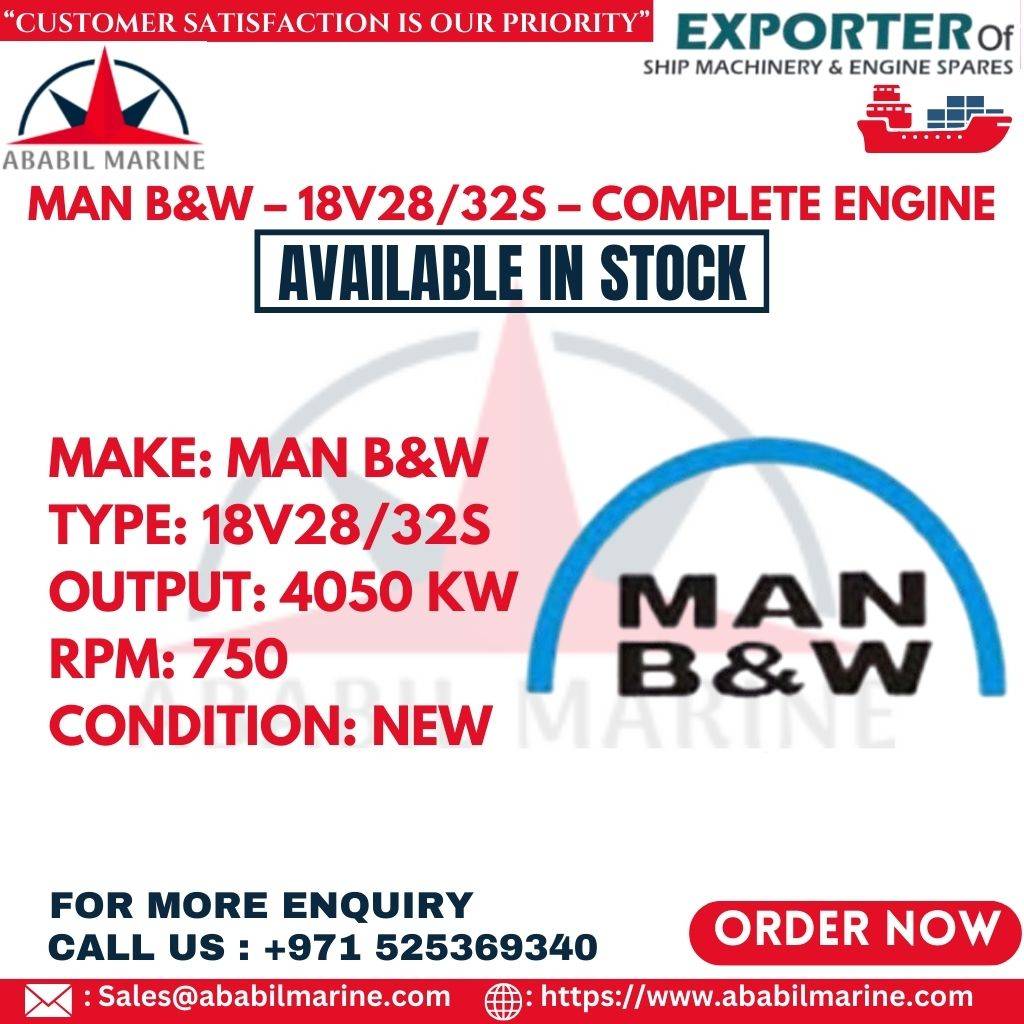 MAN B&W – 18V28/32S – COMPLETE ENGINE Ababil Marine