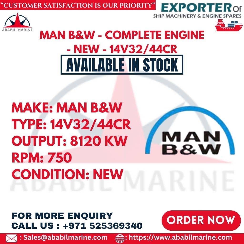 MAN B&W - COMPLETE ENGINE - NEW - 14V32/44CR Ababil Marine