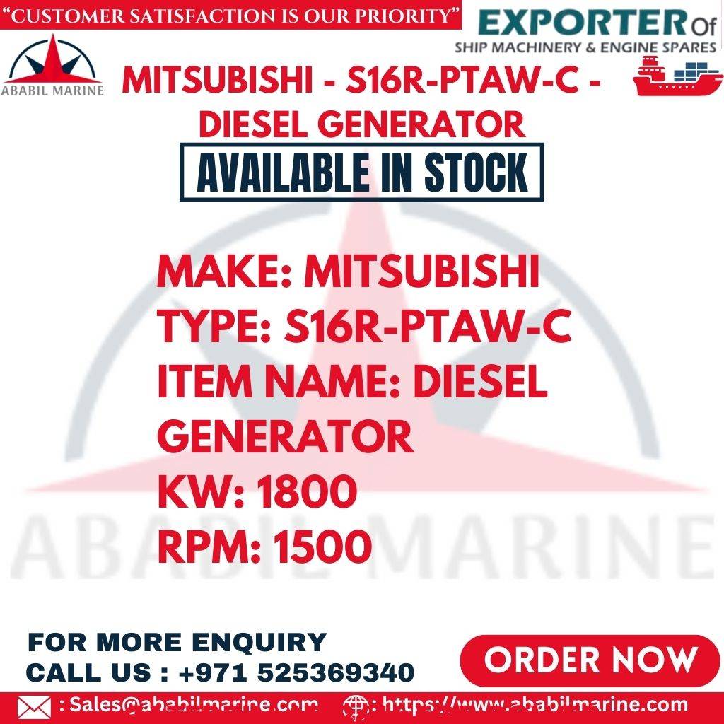 MITSUBISHI - S16R-PTAW-C - DIESEL GENERATOR Ababil Marine