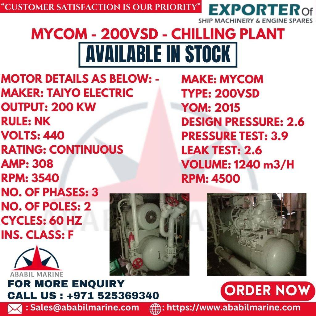 MYCOM - 200VSD - CHILLING PLANT Ababil Marine