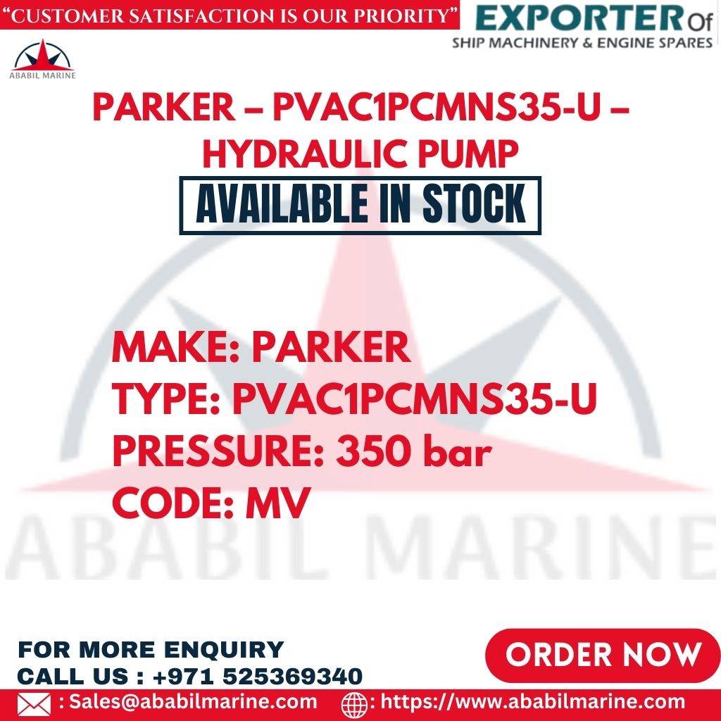 PARKER – PVAC1PCMNS35-U – HYDRAULIC PUMP Ababil Marine