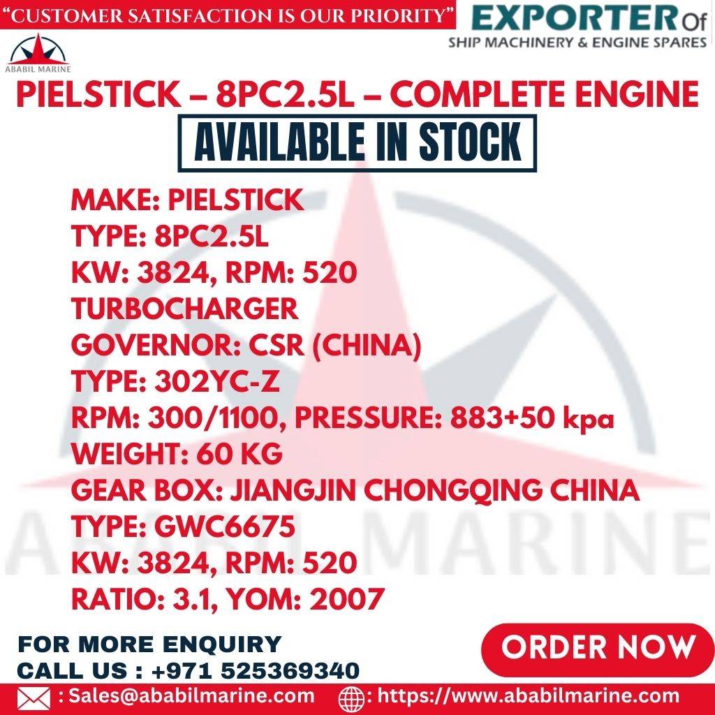 PIELSTICK – 8PC2.5L – COMPLETE ENGINE Ababil Marine