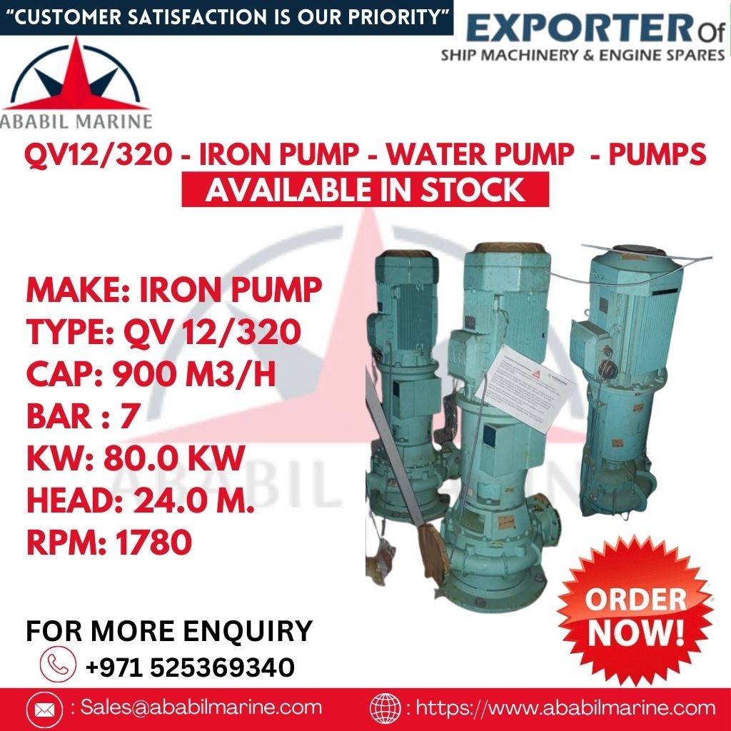 QV 12/320 - IRON PUMP - WATER PUMP  - PUMPS - NEW Ababil Marine