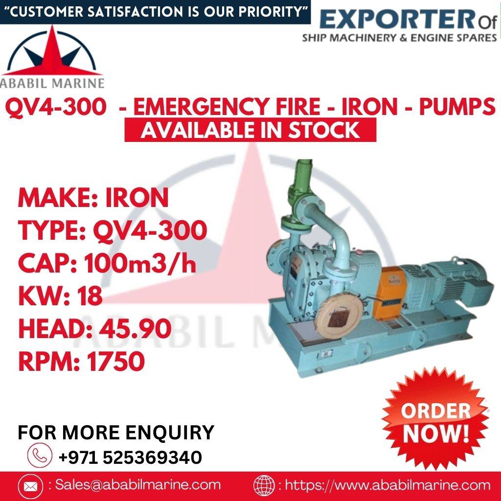 QV4-300 - EMERGENCY FIRE - IRON - PUMPS Ababil Marine