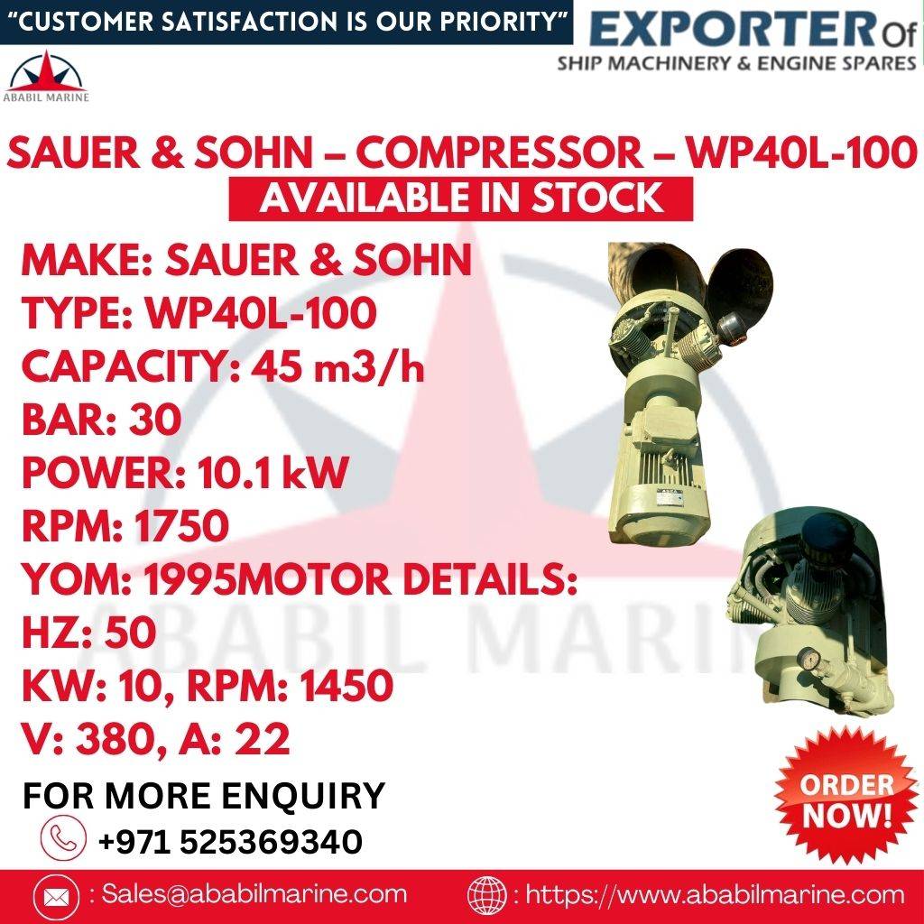 SAUER & SOHN – COMPRESSOR – WP40L-100 Ababil Marine