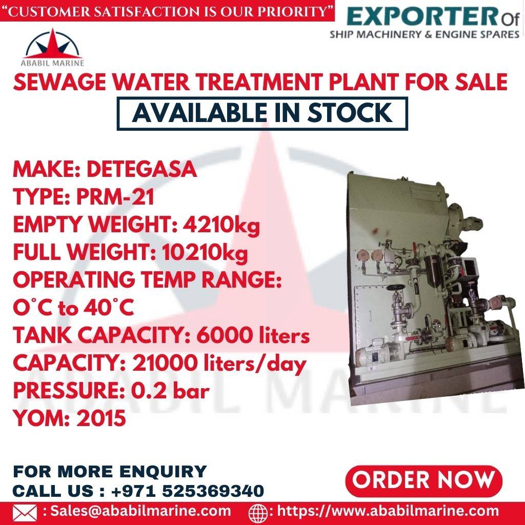 SEWAGE WATER TREATMENT PLANT FOR SALE Ababil Marine