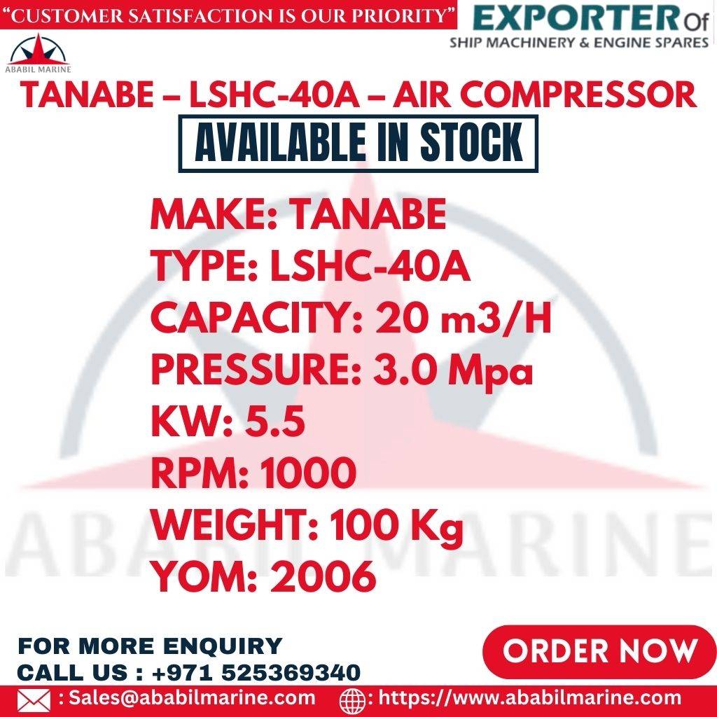 TANABE – LSHC-40A – AIR COMPRESSOR Ababil Marine
