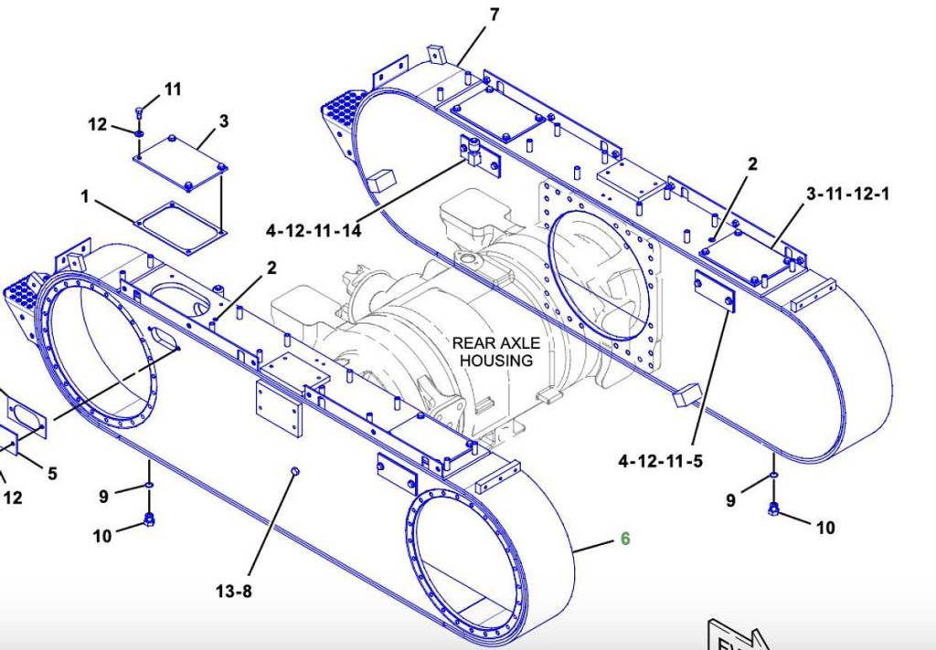 Tandem Housing Assembly for Caterpillar 16M Motor Grader Ababil Marine
