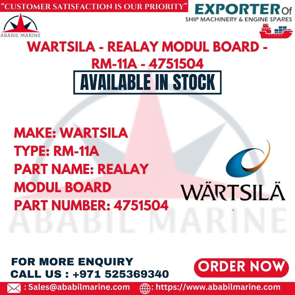 WARTSILA - REALAY MODUL BOARD - RM-11A - 4751504 Ababil Marine