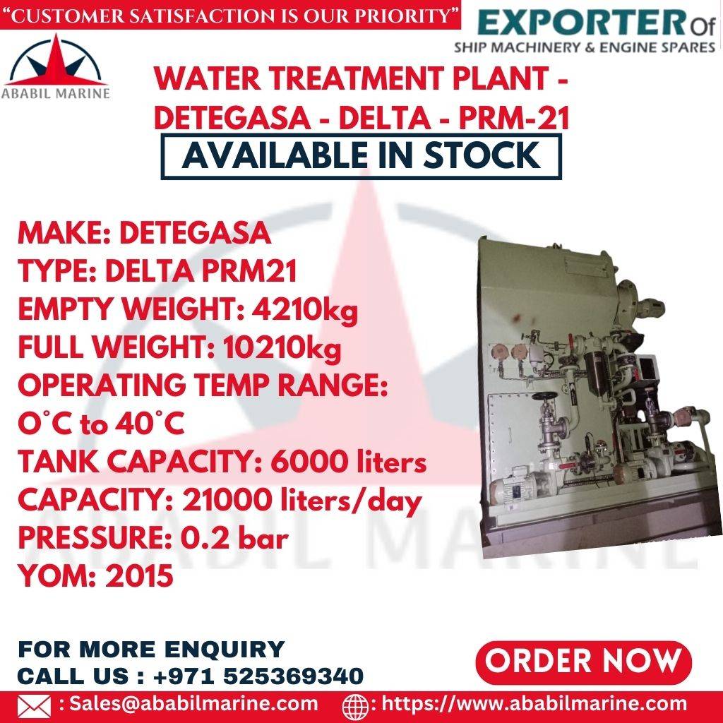 WATER TREATMENT PLANT - DETEGASA - DELTA - PRM-21 Ababil Marine