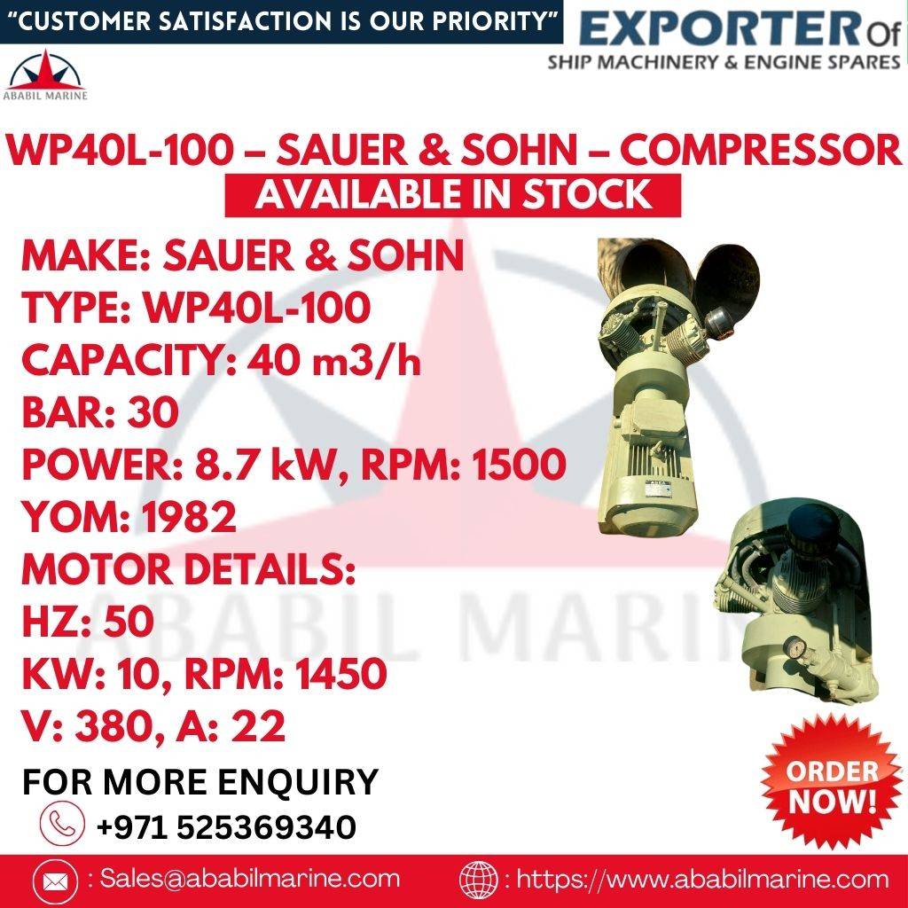WP40L-100 – SAUER & SOHN – COMPRESSOR Ababil Marine