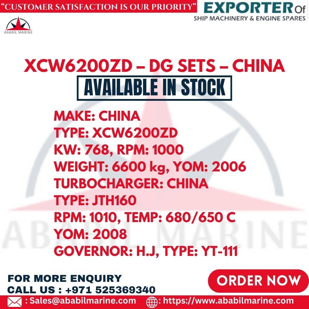 XCW6200ZD – DG SETS – CHINA Ababil Marine