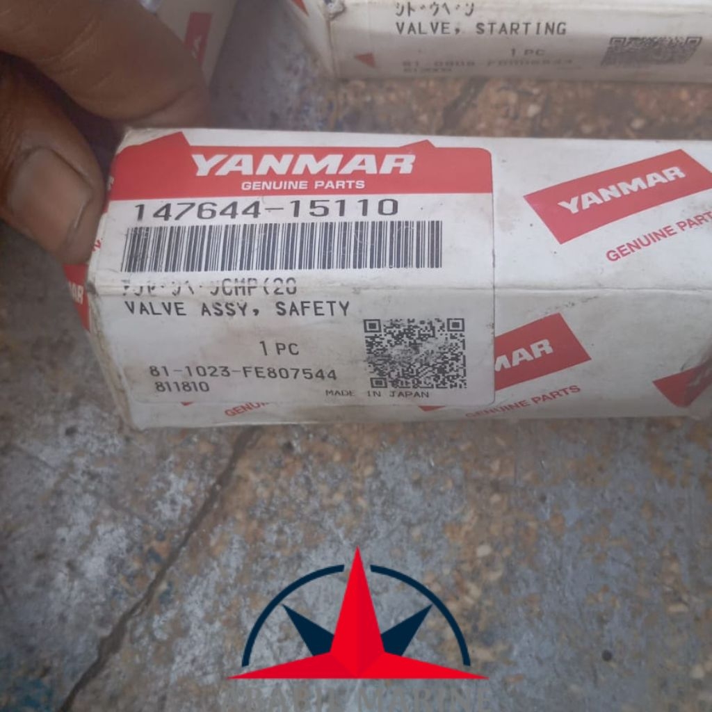 YANMAR - M220 - SPARES - VALVE ASSY SAFETY - 147644-15110 Ababil Marine