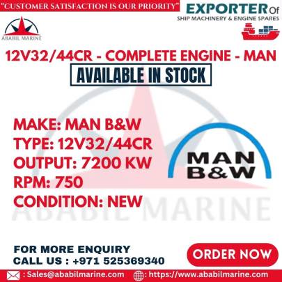 12V32/44CR - COMPLETE ENGINE - MAN