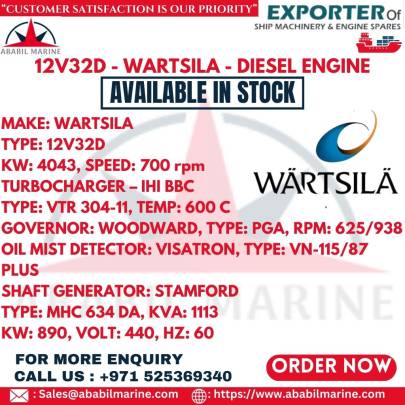 12V32D - WARTSILA - DIESEL ENGINE